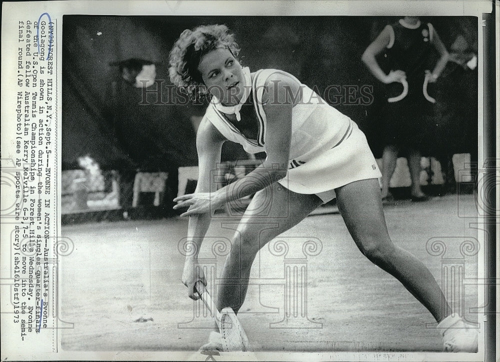 1973 Press Photo Australia&#39;s Evonne Goolagong in action - Historic Images