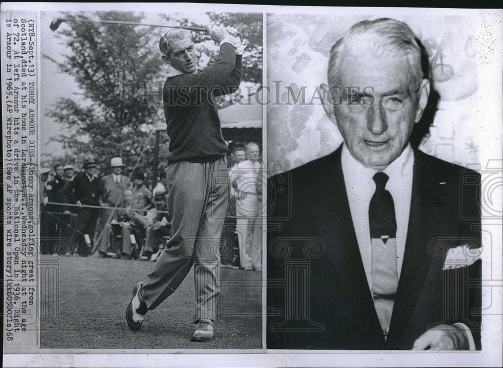 1968 Press Photo Golfing Legend Tommy Armour Dies - Historic Images