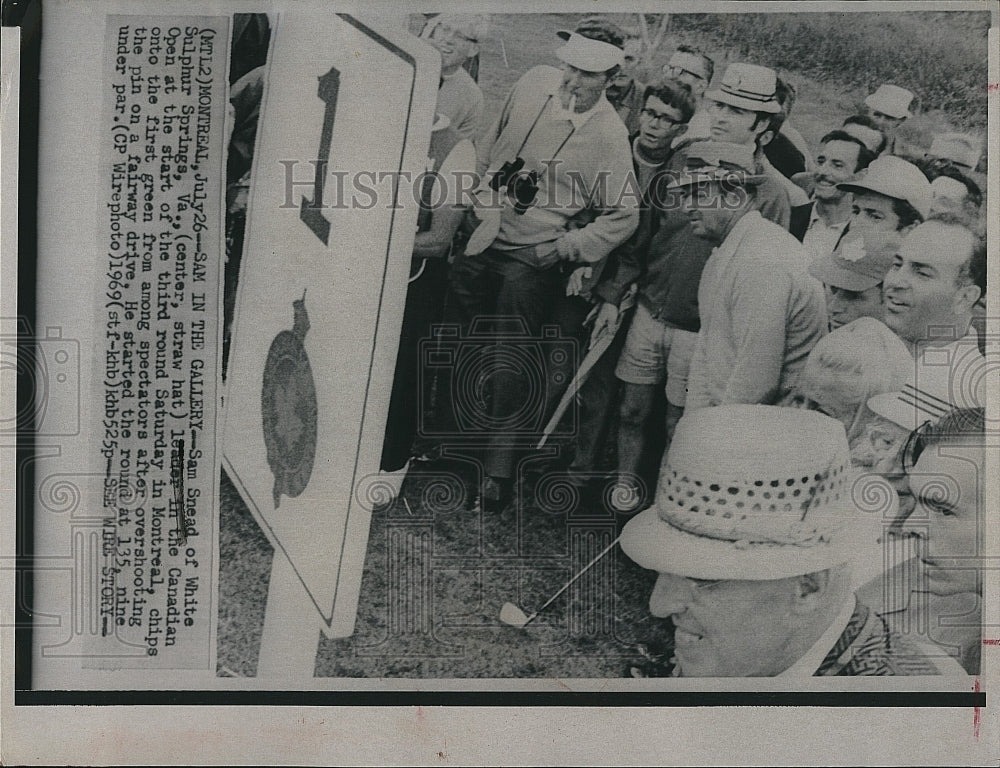 1969 Press Photo Golfer Sam Snead in Montreal tournament - Historic Images