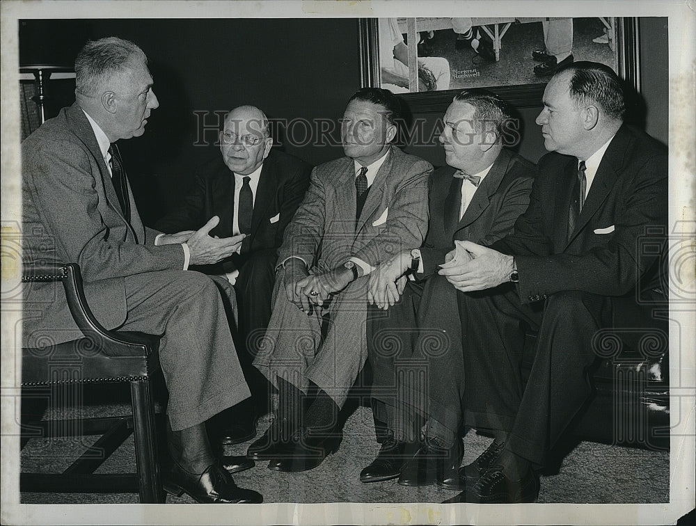 1958 Press Photo Baseball Commissioner Ford Frick In New York - Historic Images