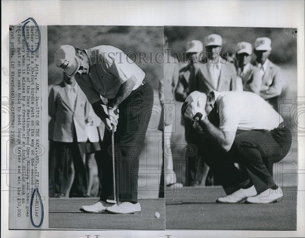 1972 Press Photo Golfer Miller Barber at Dean Martin Tucson Open - Historic Images