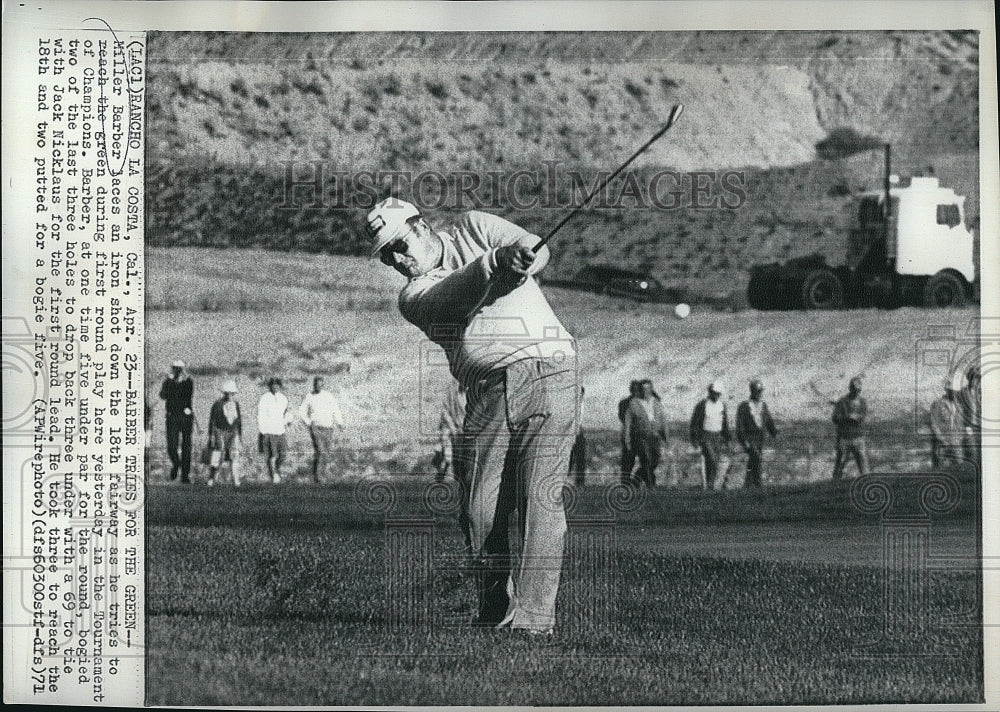 1971 Press Photo Golfer Miller Barber at Tournament of Champions - Historic Images