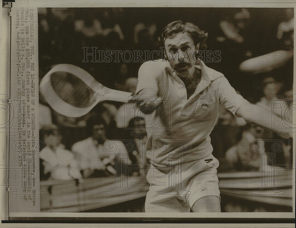 1974 Press Photo John Edgecombe Wins First Place In Tennis Championships - Historic Images