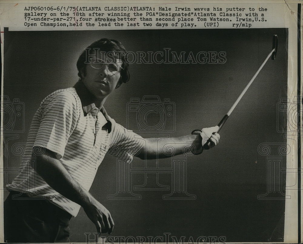 1975 Press Photo Golfer Hale Irwin at US Open Championship - Historic Images