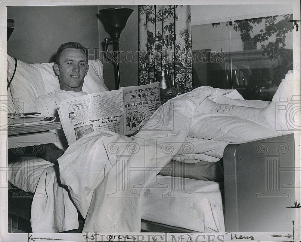 1955 Press Photo Jack Homquist of Modesta Reds - Historic Images