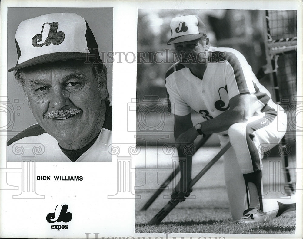 1980 Press Photo Dick Williams , Montreal Expos coach - Historic Images