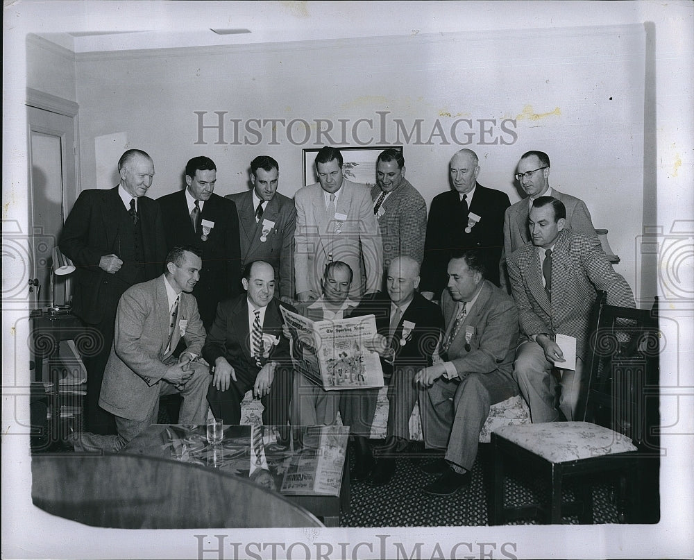 1952 Press Photo Baseballs, Osland,Richards,Mercy,Abel,Hotchkiss,Luby,Brown, - Historic Images