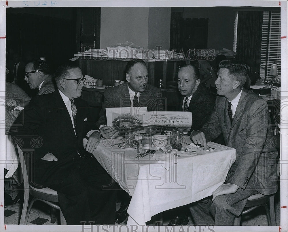 1956 Press Photo Texas League,Routzong,Howlett,Butler,Lewis - Historic Images