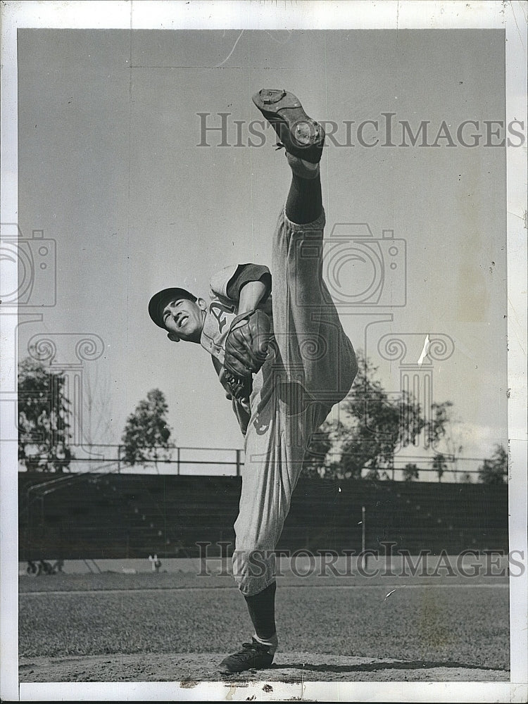 1942 Press Photo Philadelphia Athletics pitcher Russ Christopher - Historic Images