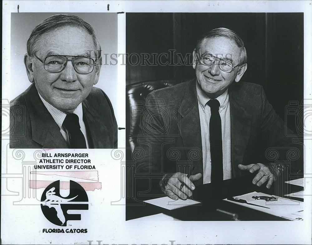 1989 Press Photo Bill Arnsparger, athletic director at University of Florida - Historic Images