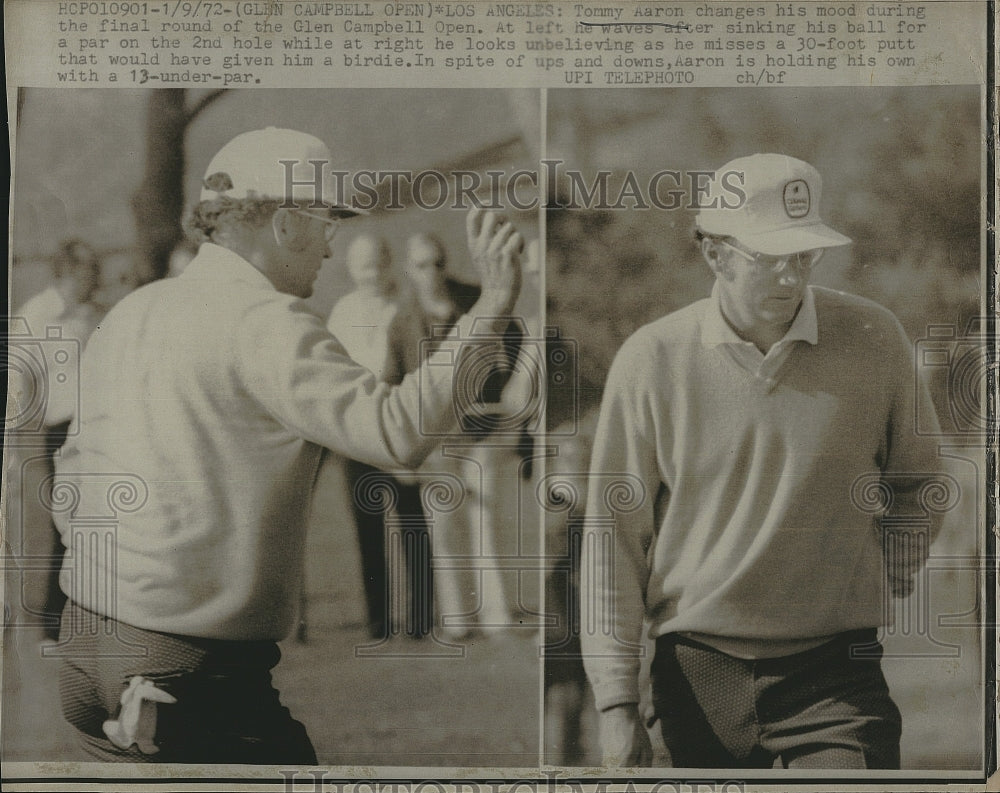 1972 Press Photo Tommy Aaron in the Glen Campbell Open - Historic Images