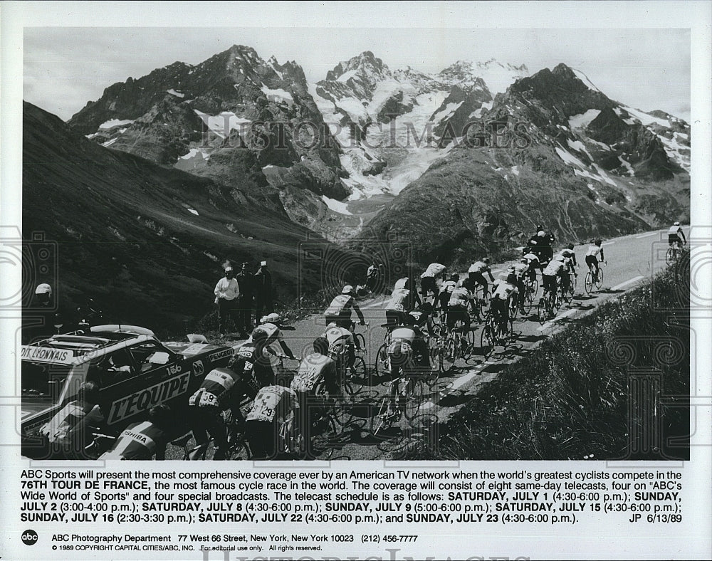 1989 Press Photo 76th Tour de France bicycle race - Historic Images