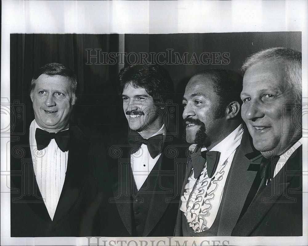 1979 Press Photo George Steinbrenner, Ron Guidry, Luis Tiant, Al Rosen - Historic Images