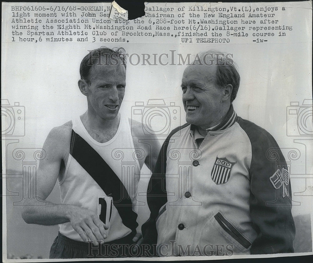 1968 Press Photo John Sielder &amp; &amp; Gallager During Race - Historic Images