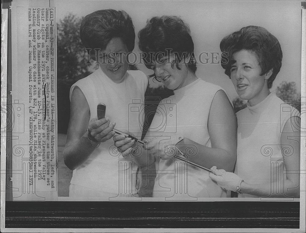 1971 Press Photo three winners of 1971 EVE-LPGA at Pleasant Valley Mass. - Historic Images