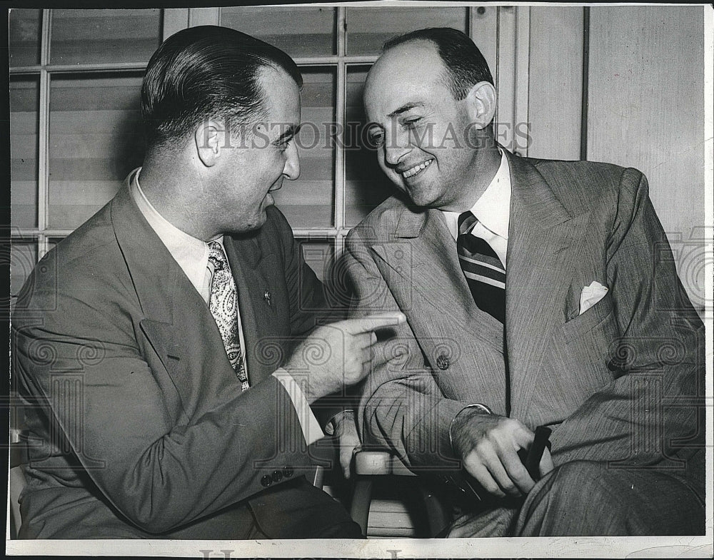 1939 Press Photo Governor A.B. Chandler &amp; Governor Keen Johnson In New York - Historic Images