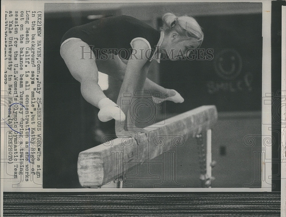 1973 Press Photo Olympic Medalist Kathy Rigby During Competition - Historic Images