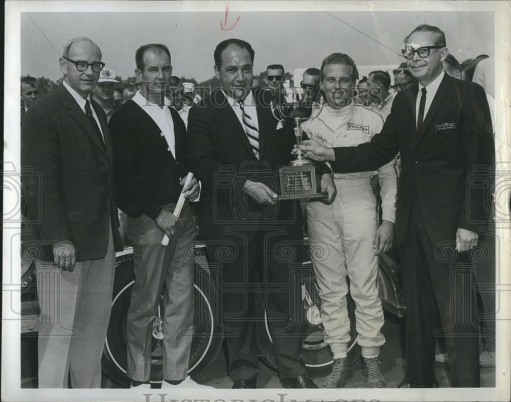 1967 Press Photo Andy Granatelli Wins Indianapolis 500, Lyle Kenyon Engel - Historic Images