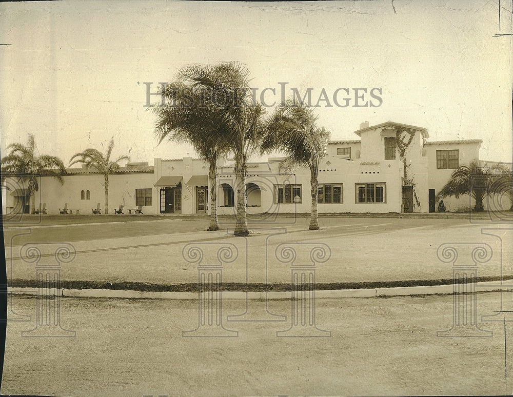 1938 Press Photo Exterior Of Pasadena Country Club - Historic Images