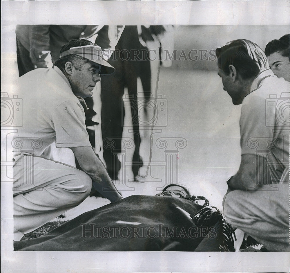 1953 Press Photo Golfer Lawson Little &amp; Dorothy Scott On Golf Course - Historic Images