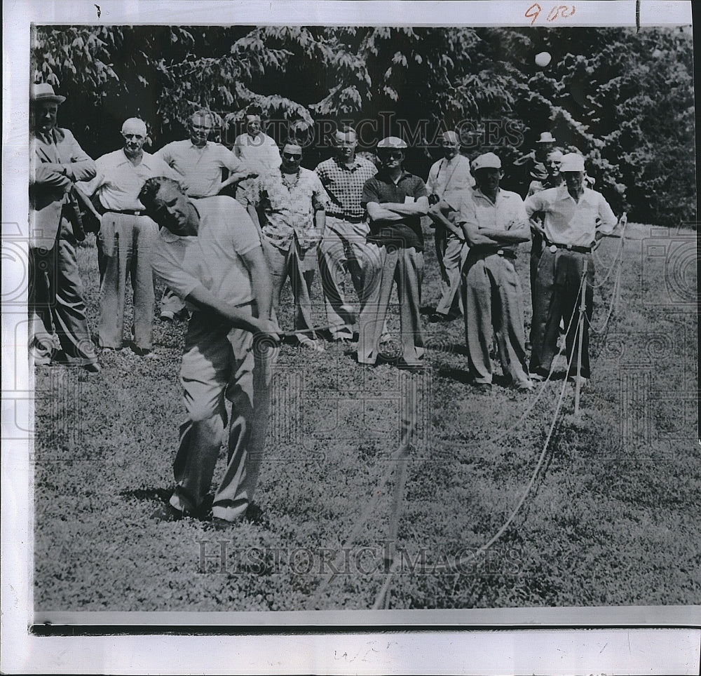 1956 Press Photo Walter Burkemo, Professional Golfer, National Open Tournament - Historic Images