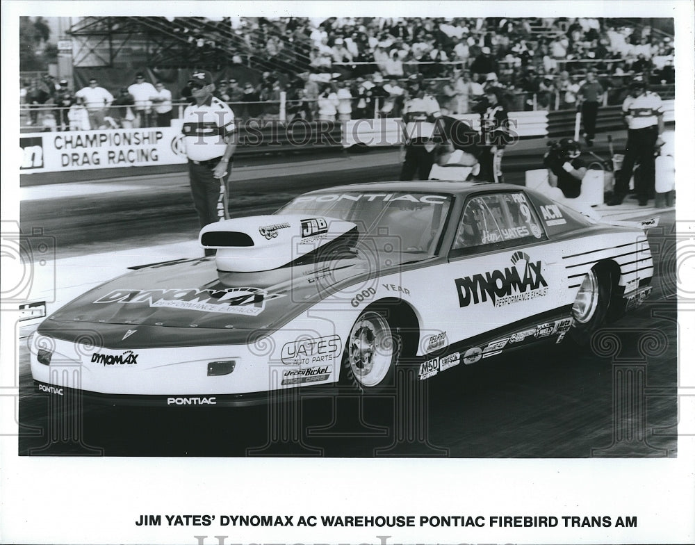 1992 Press Photo Drag Race Car Driver Jim Yates During Race - Historic ...
