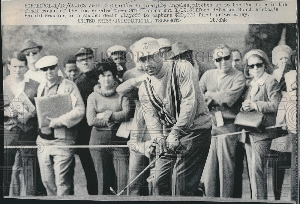 1969 Press Photo Golfer Charlie Sifford, Los Angeles Open Tournament - Historic Images