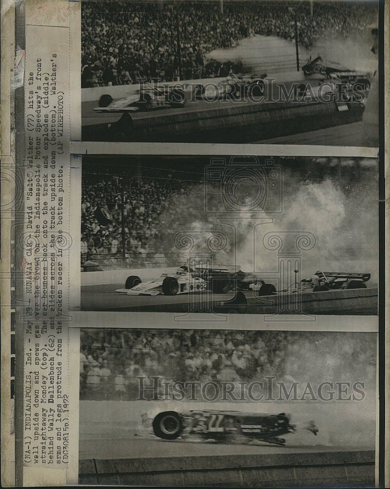 1972 Press Photo Race Car Driver David Sal Walther During Race - Historic Images