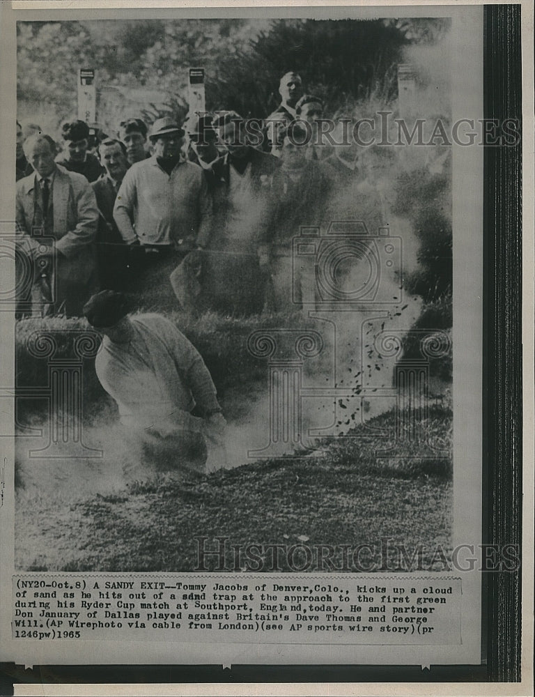 1965 Press Photo Tommy Jacobs during Ryder Cup match - Historic Images