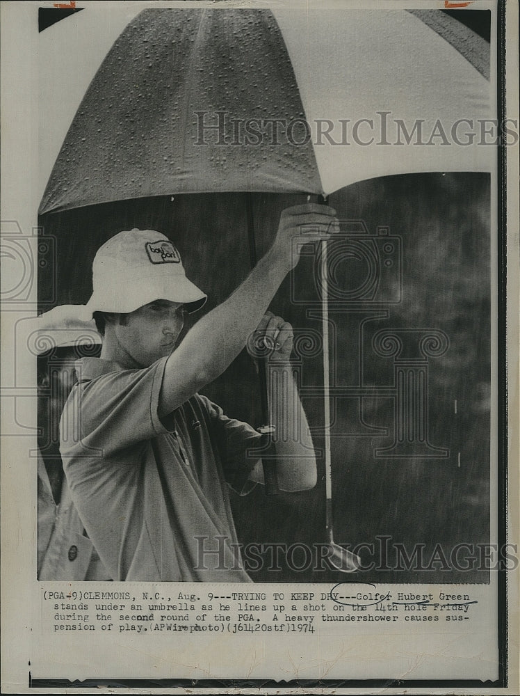 1974 Press Photo Golfer Hubert Green at Clemmons, North Carolina - Historic Images