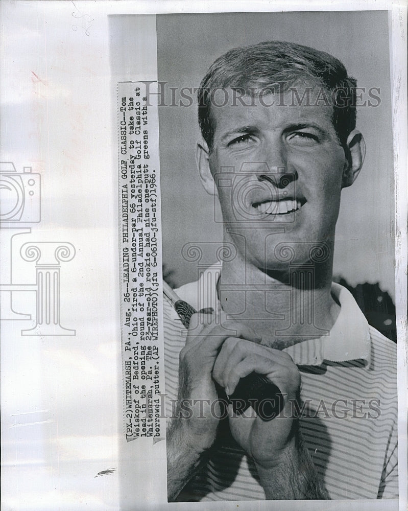 1966 Press Photo Tom Weiskopf Takes Lead In Philadelphia Golf Classic - Historic Images