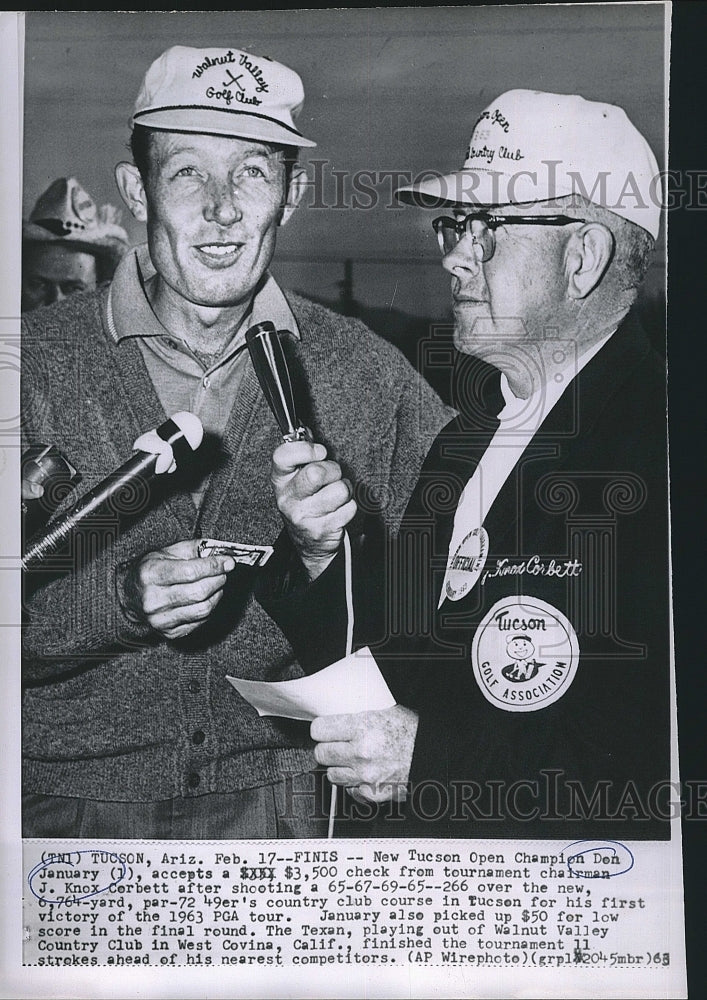 1963 Press Photo Golfer Don January Winner Of Tournament - Historic Images