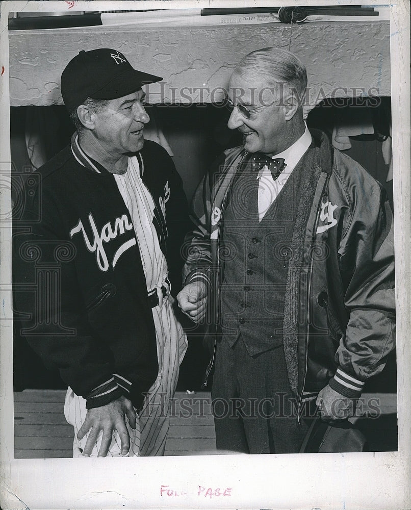 Press Photo At World Series Game Buckey Harris and Burt Shotter - Historic Images