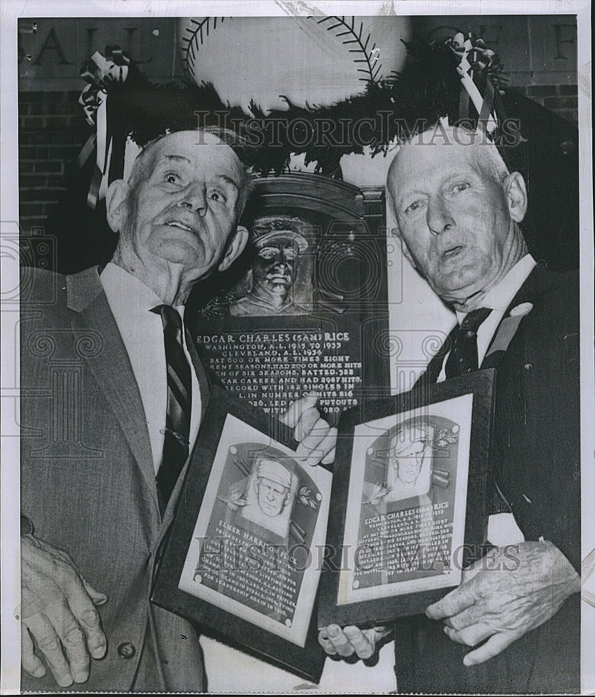 1963 Press Photo Baseball Hall of famers Elmer Flick and Sam Rice ...
