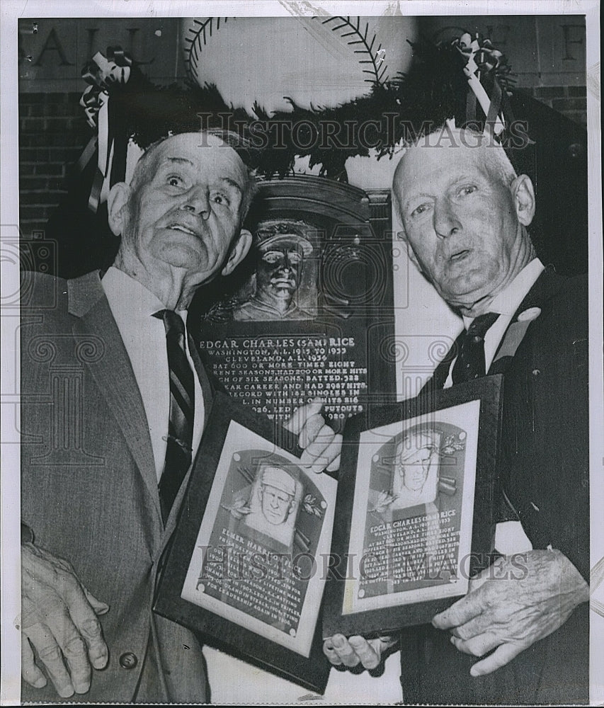 1963 Press Photo Baseball Hall of famers Elmer Flick and Sam Rice - Historic Images