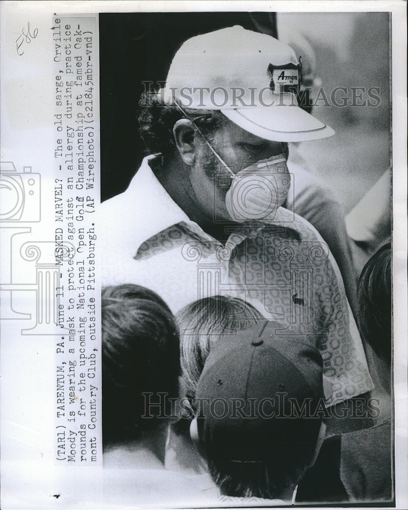 1973 Press Photo Golfer Orville Moody during practice for US Open Golf Tourney. - Historic Images