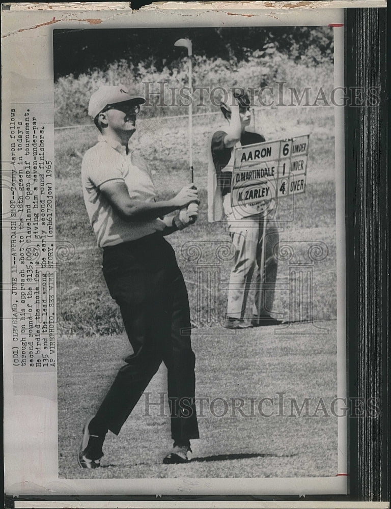 1965 Press Photo Golfer Tommy Aaron During Golf Tournament - Historic Images
