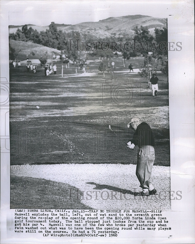 1960 Press Photo Golfer Billy Maxwell During Tournament - Historic Images
