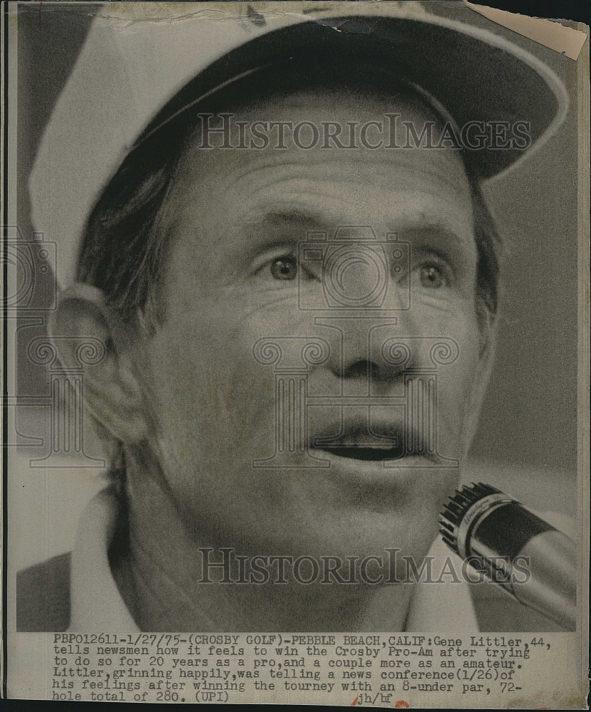 1975 Press Photo Gene Littler, 44, won the Crosby Pro-Am - Historic Images