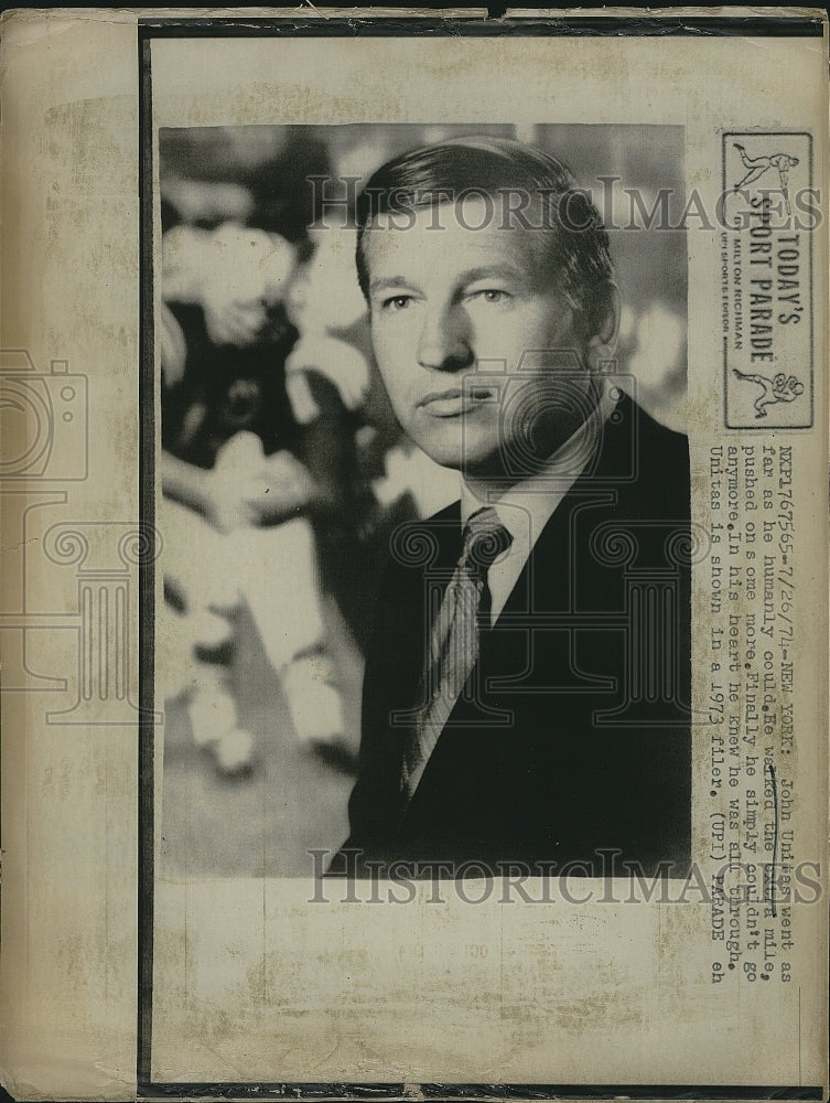 1974 Press Photo John Unitas Dies - Historic Images