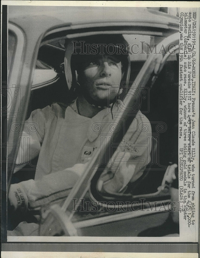 1968 Press Photo France&#39;s Jean Claude Killy Race Car Driver - Historic Images