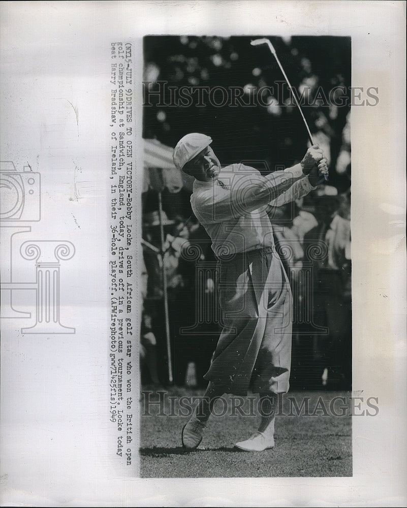 1949 Press Photo Bobby Locke Wins British Open - Historic Images