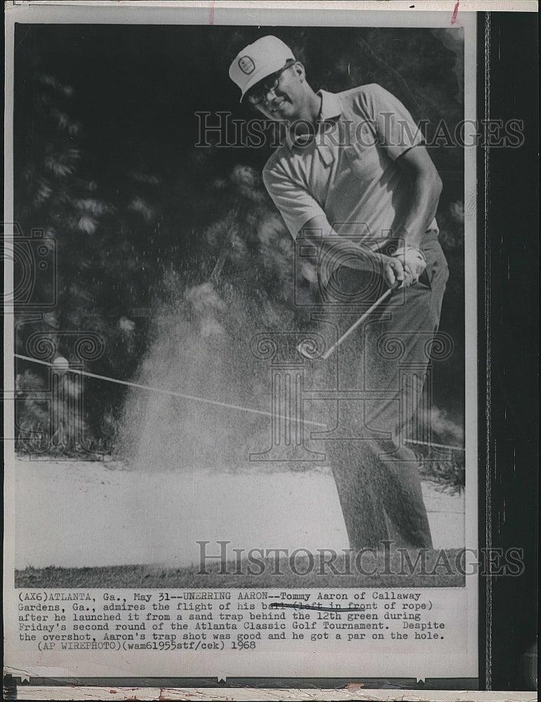 1968 Press Photo Tommy Aaron during the second round of Atlanta Classic - Historic Images