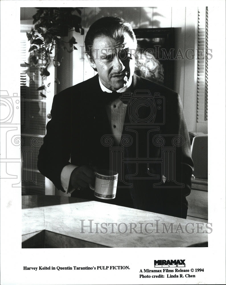 1994 Press Photo Actor Harvey Keitel stars in &quot;Pulp Fiction&quot; - Historic Images