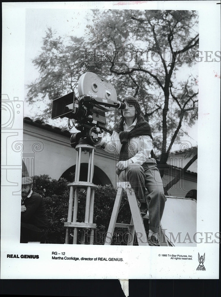 1985 Press Photo Director Martha Coolidge for &quot;Real Genius&quot; from TriStar - Historic Images