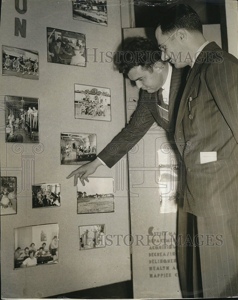 Press Photo William Weiskoff &amp; Henty Palermo &amp; art exhibit - Historic Images