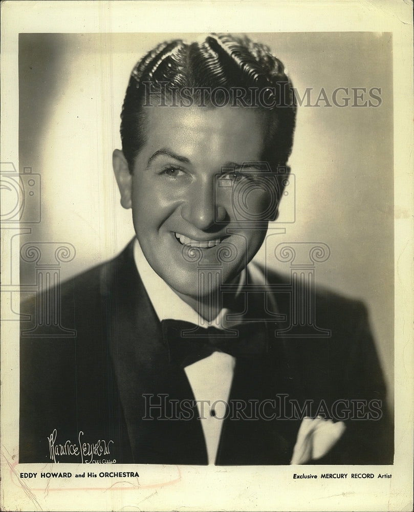 Press Photo Eddie Howard, American Violist and Bandleader in 1940&#39;s and 1950&#39;s. - Historic Images