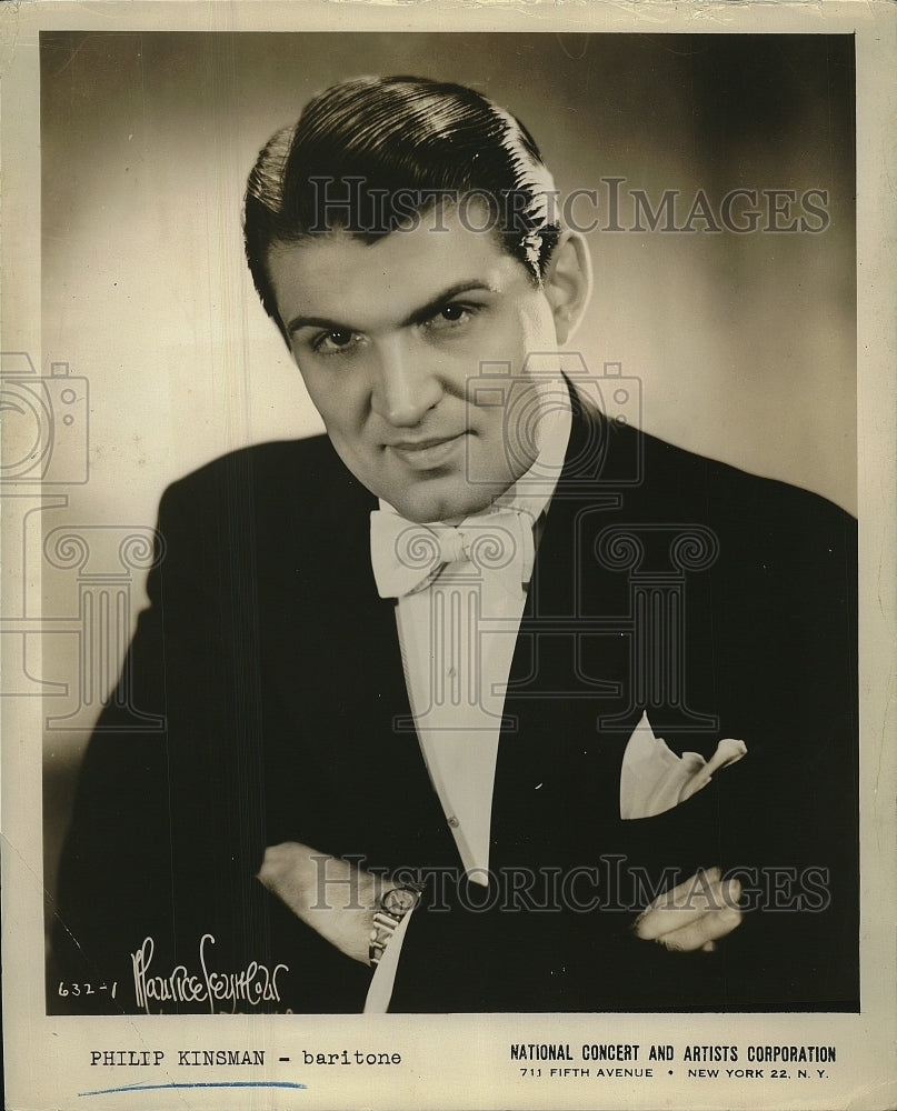 Press Photo Philip Kinsman, Baritone of the Metropolitan Opera - Historic Images