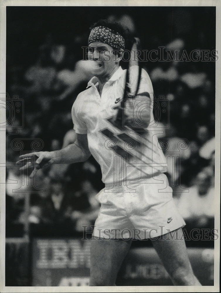 1981 Press Photo John McEnroe at Volvo Tennis Tournament - Historic Images