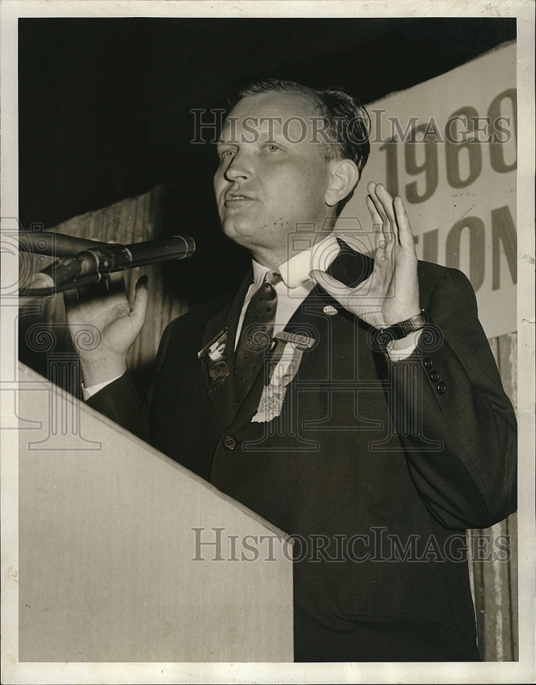 1960 Press Photo Phillip Wilkie,Vice President Candidate during Press Conference - Historic Images